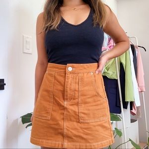 ORANGE UTILITY SKIRT URBAN OUTFITTERS